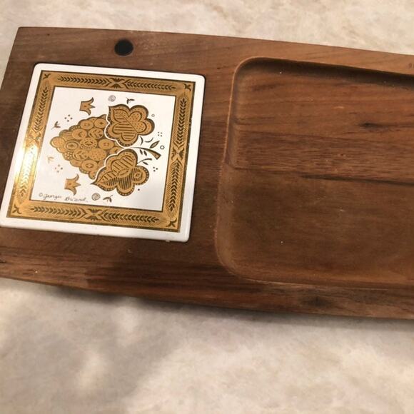 Vintage cheese wood cutting board MCM georges briard - Picture 4 of 9